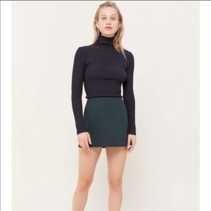 urban outfitters green and black plaid skirt